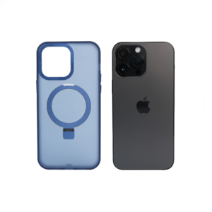 Super Matte Blue Magnetic Case with Kickstand for iPhone 14 Pro Max