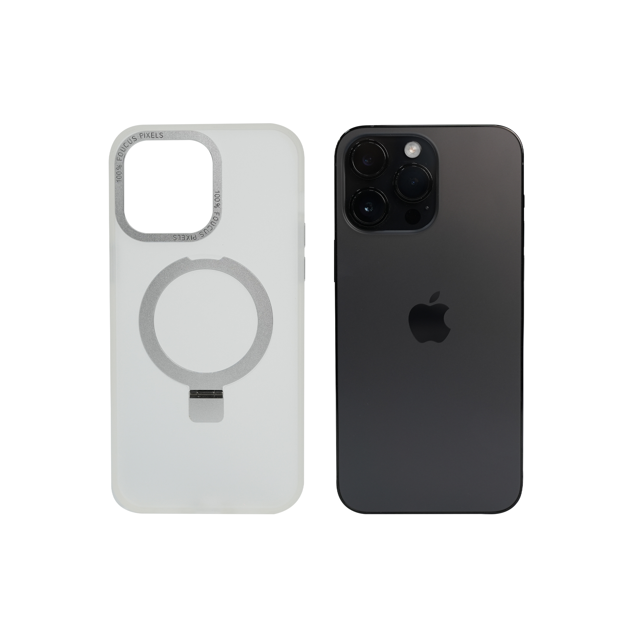 Super Matte White Magnetic Case with Kickstand for iPhone 16 Pro Max