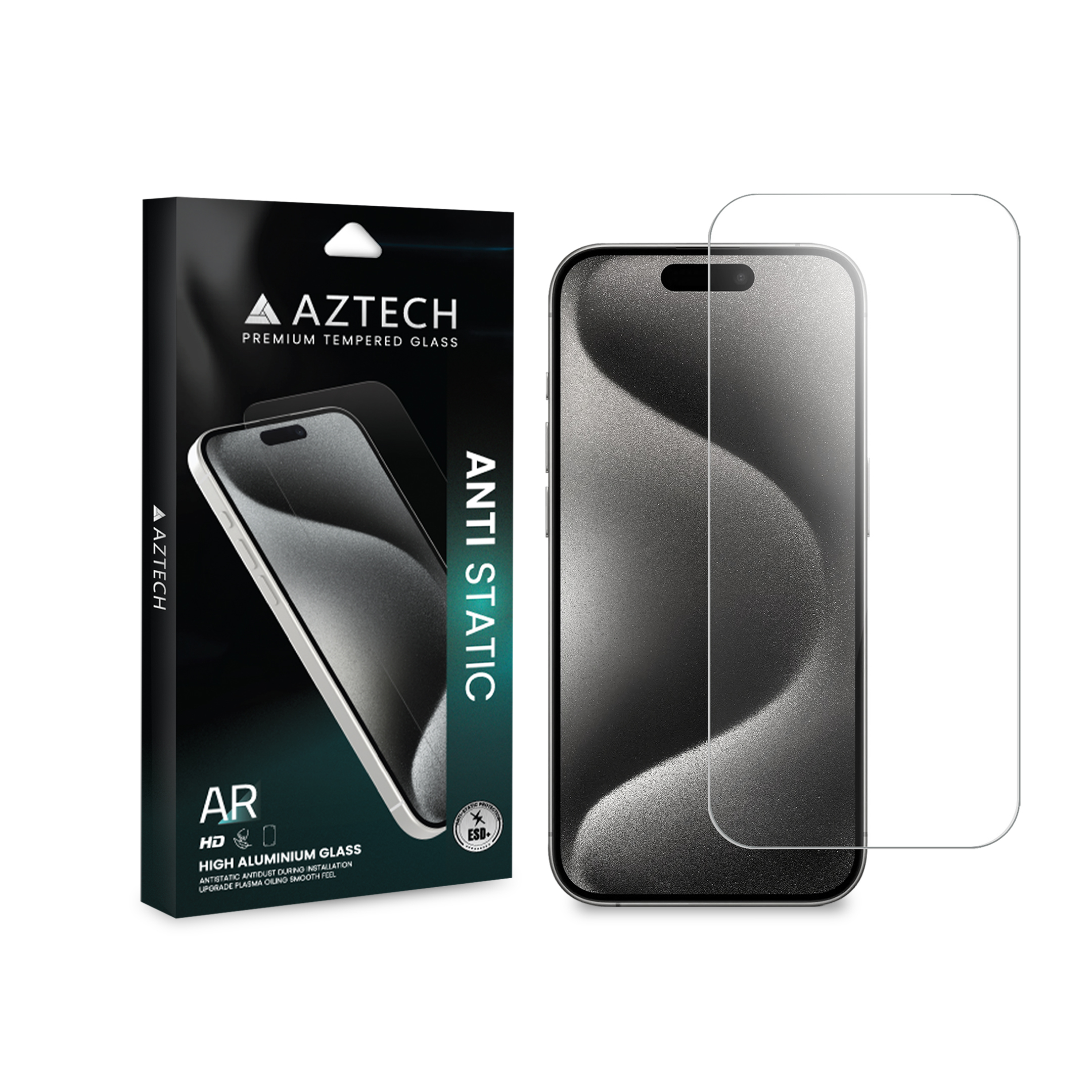 iPhone 15 Premium Clear Tempered Glass