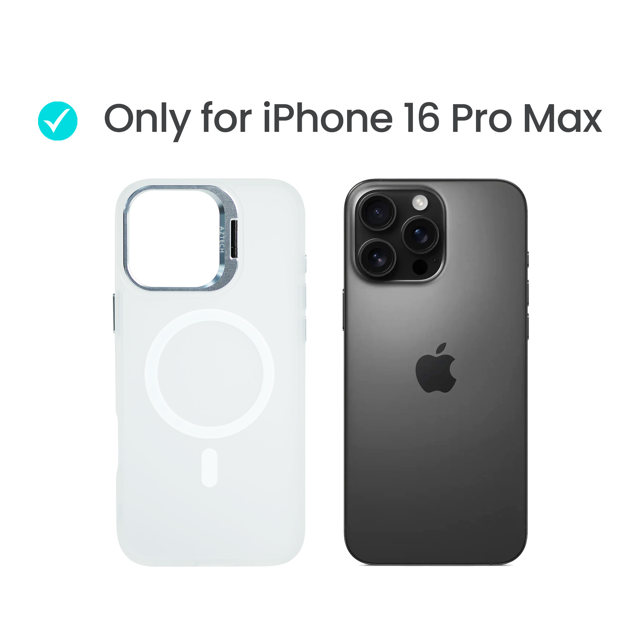 Super Shield Matte Transparent Case for iPhone 16 Pro Max with Magnetic safe and Built-in Camera Kickstand - Image 2