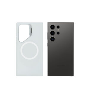 Super Shield Matte Transparent Case for S23 Ultra with Magnetic safe and Built-in Camera Kickstand