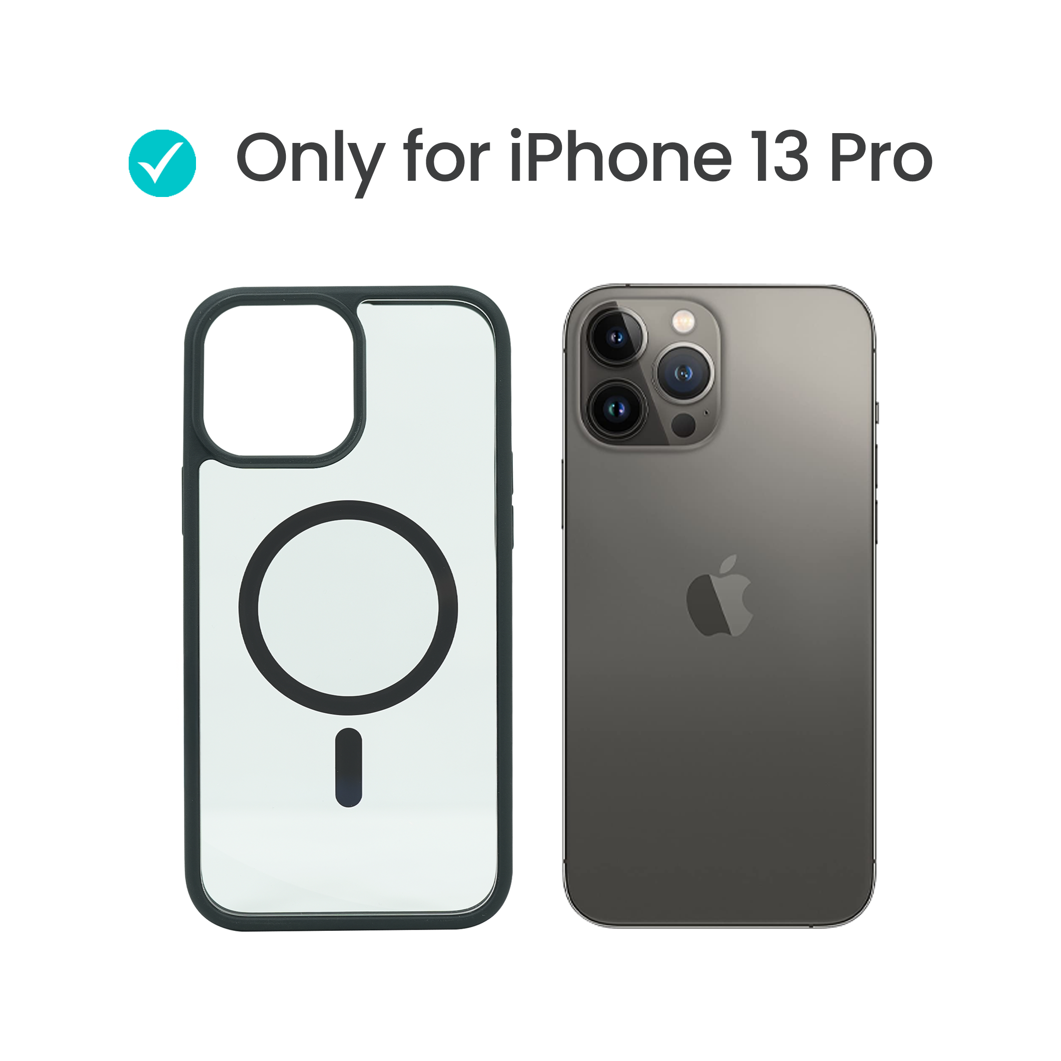 Super Shield Clear Black Case for iPhone 13 Pro with Magnetic Safe Charging Compatible - Image 2