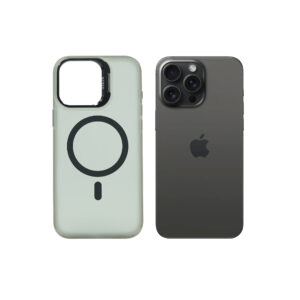 Super Shield Matte GrayBlack Case for iPhone 15 Pro with Magnetic safe and Built-in Camera Kickstand