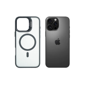 Super Shield Matte Black Case for iPhone 16 Pro Max with Magnetic safe and Built-in Camera Kickstand