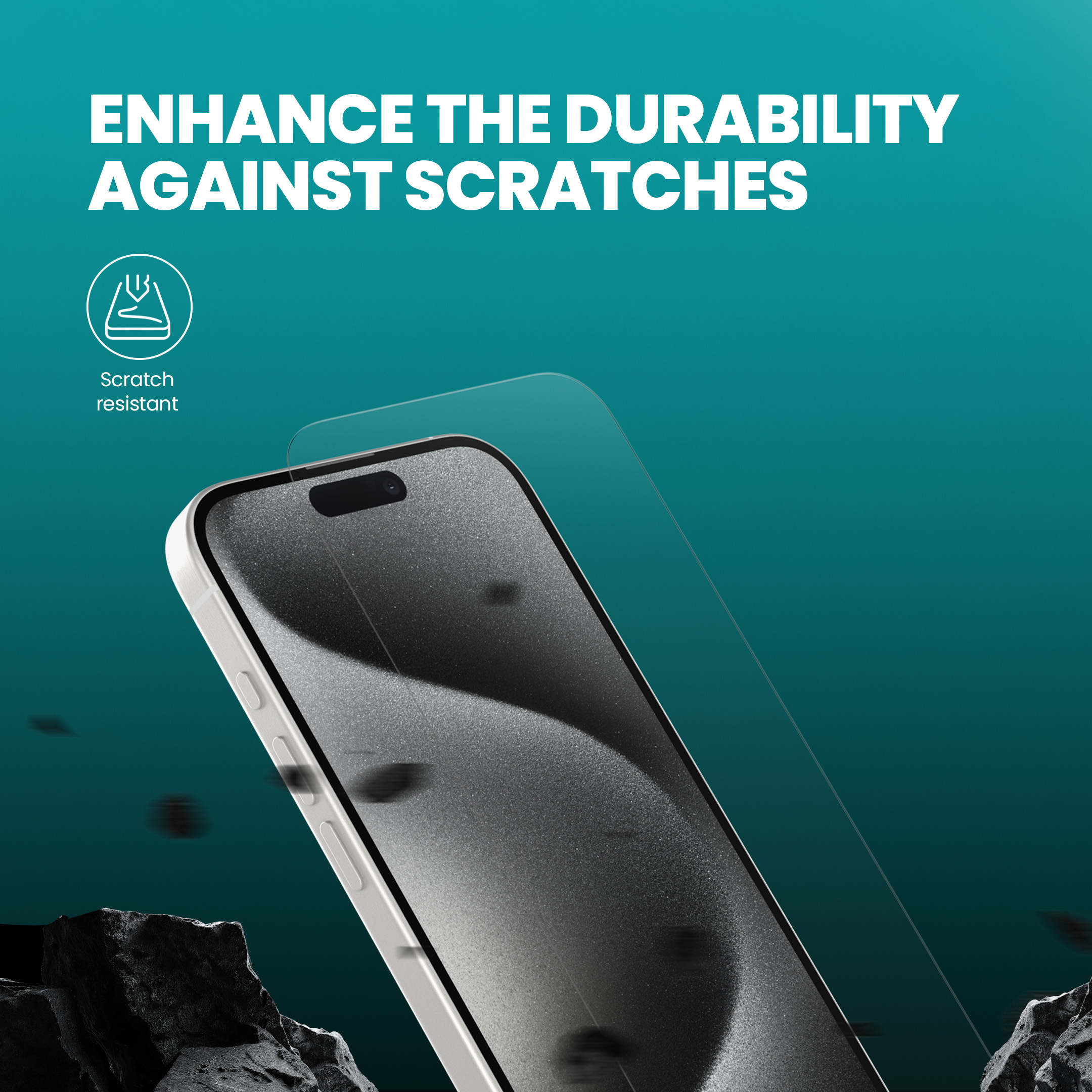 iPhone 15 Premium Clear Tempered Glass - Image 4