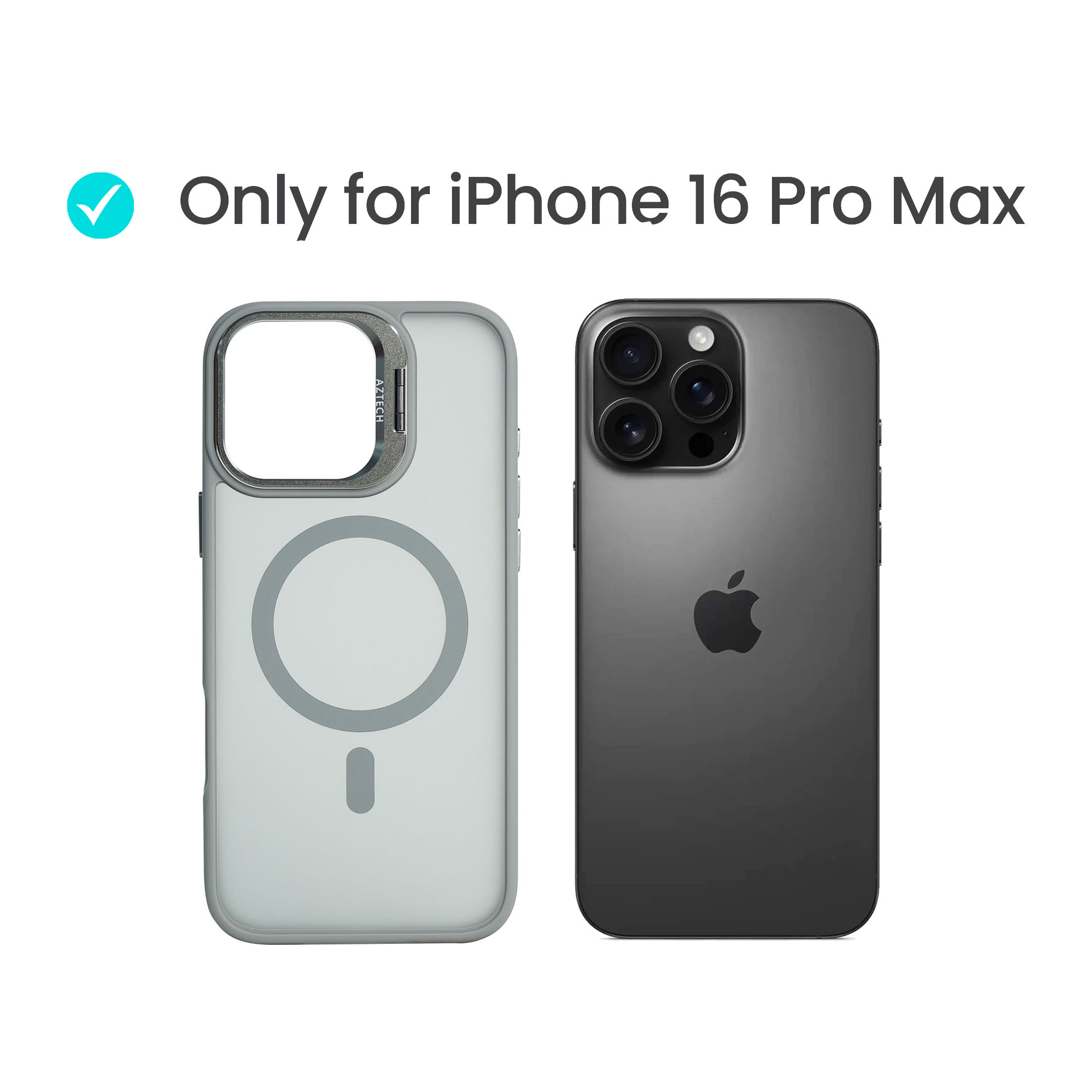 Super Shield Clear Gray Case for iPhone 16 Pro Max with Magnetic Safe Charging Compatible - Image 3