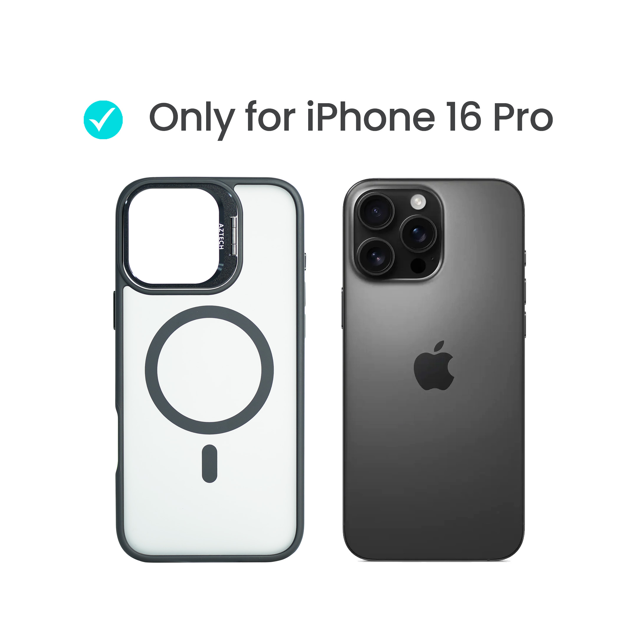 Super Shield Clear Gray Case for iPhone 16 Pro Max with Magnetic Safe Charging Compatible - Image 2