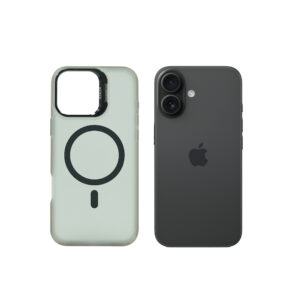 Super Shield Matte GrayBlack Case for iPhone 16 Plus with Magnetic safe and Built-in Camera Kickstand