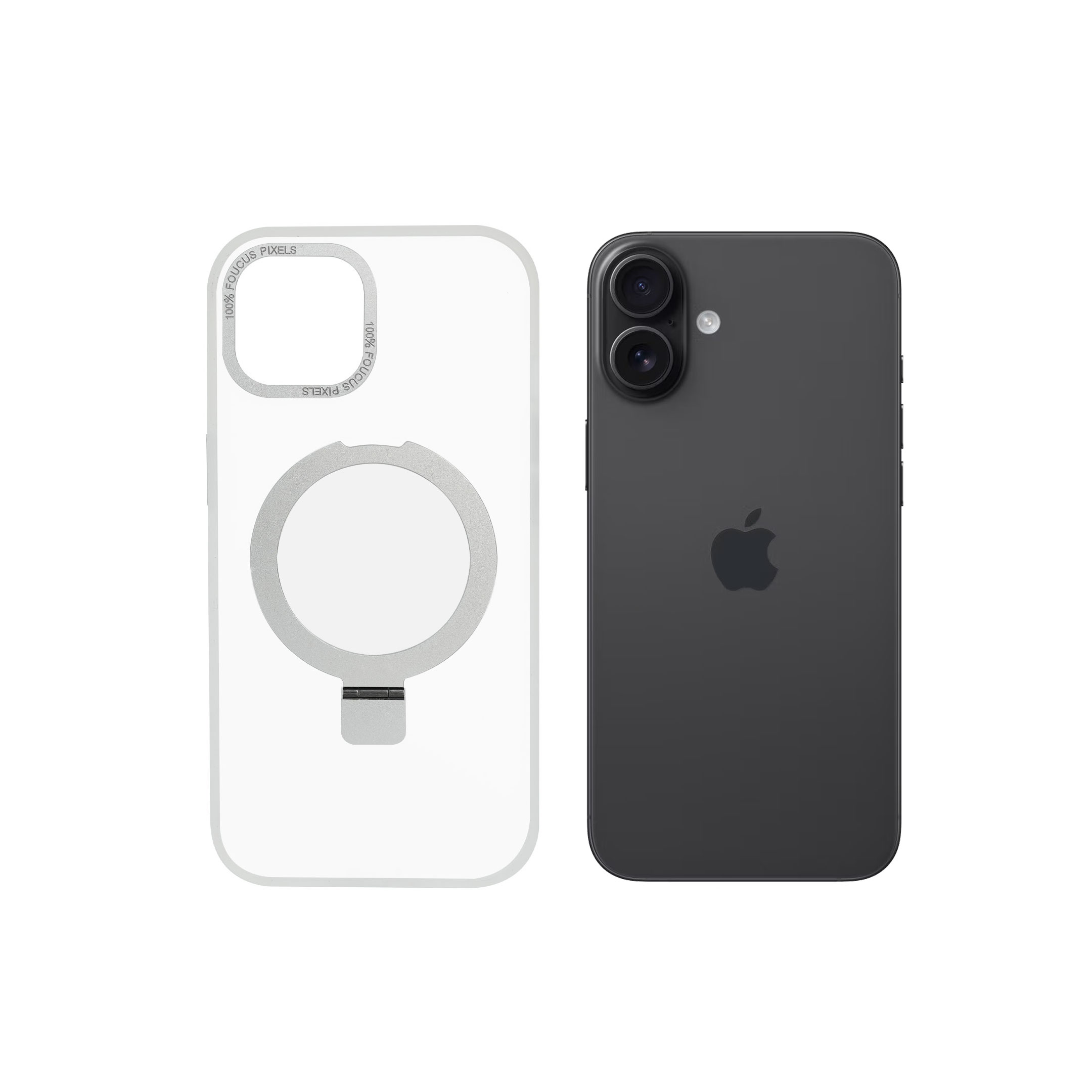 Super Matte White Magnetic Case with Kickstand for iPhone 16