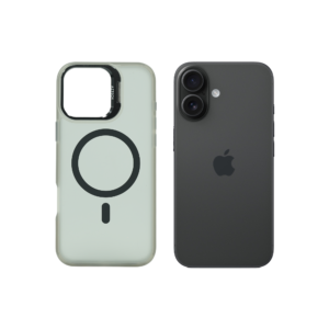Super Shield Matte GrayBlack Case for iPhone 16 with Magnetic safe and Built-in Camera Kickstand