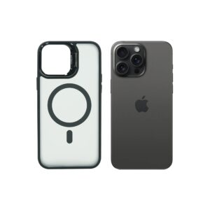 Super Shield Matte Black Case for iPhone 14 Pro with Magnetic safe and Built-in Camera Kickstand
