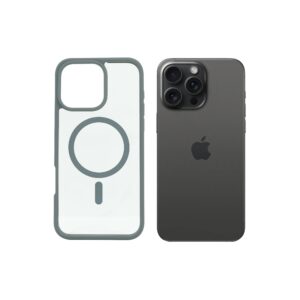 Super Shield Clear Gray Case for iPhone 16 Pro Max with Magnetic Safe Charging Compatible