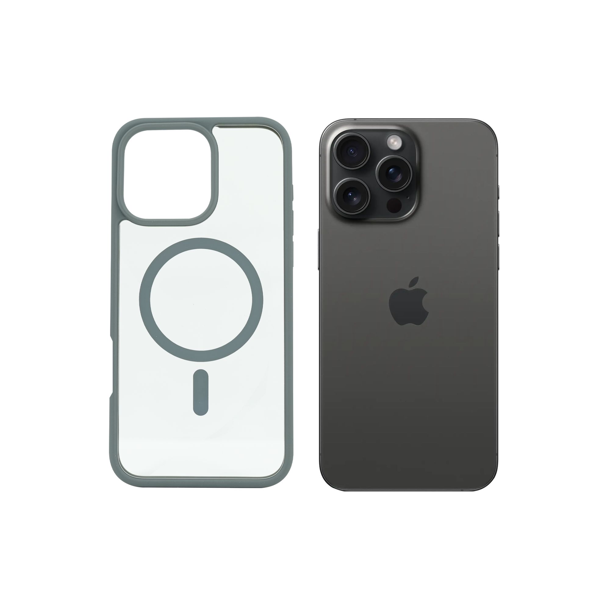 Super Shield Clear Gray Case for iPhone 16 Pro Max with Magnetic Safe Charging Compatible