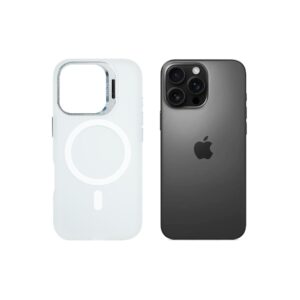Super Shield Matte Transparent Case for iPhone 16 Pro Max with Magnetic safe and Built-in Camera Kickstand